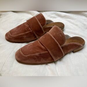 Free People 'At Ease' loafer mule pink velvet women’s EU 41 US 10